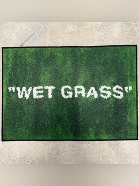 Wet Grass Green 31x22 Streetwear Decorative Accent Rug